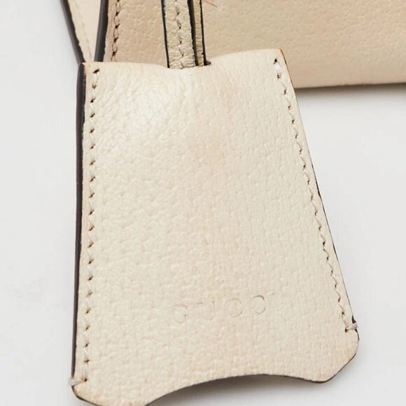 Gucci White Leather Star/Bee Small Padlock Crossbody Bag - Picture 7 of 11